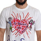 Dolce & Gabbana Romantic Heart Print Crew Neck Tee