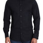 Dolce & Gabbana Sleek Black Slim Fit Cotton Stretch Dress Shirt