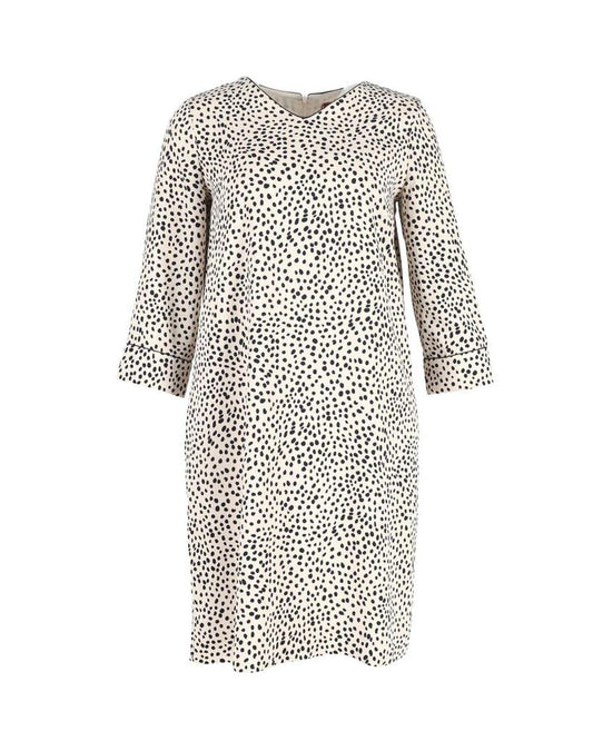 Max Mara Leopard Print Shift Dress in Multicolor Silk