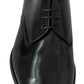 Dolce & Gabbana Elegant Black Leather Derby Shoes