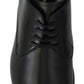 Dolce & Gabbana Elegant Black Leather Derby Shoes