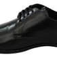 Dolce & Gabbana Elegant Black Leather Derby Shoes