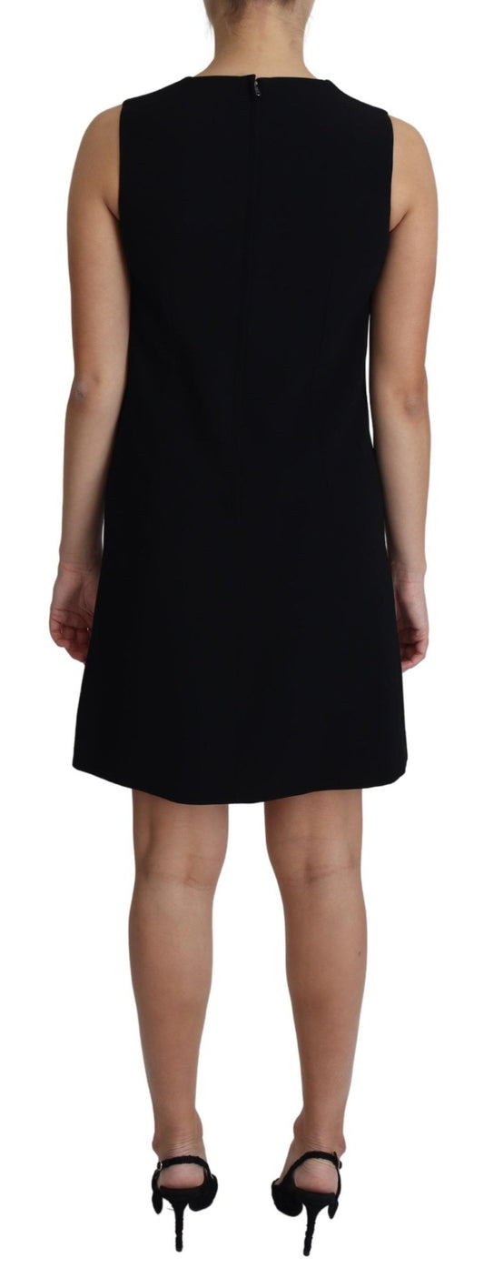 Dolce & Gabbana Elegant Sleeveless Black A-Line Mini Dress