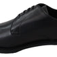 Dolce & Gabbana Elegant Black Leather Derby Dress Shoes