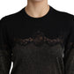 Dolce & Gabbana Elegant Lurex Threaded Jersey Lace Blouse