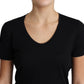 Dolce & Gabbana Elegant Black Wool Round Neck T-Shirt