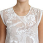 Dolce & Gabbana Chic Lace Floral Sleeveless Top