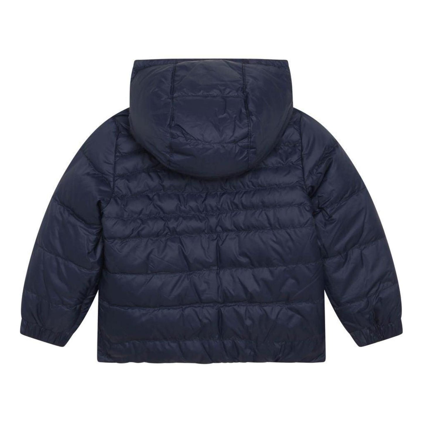 Yellow & Navy Reversible Hooded Puffer Jacket