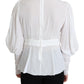 Dolce & Gabbana Elegant Snow-White Viscose Blouse