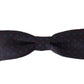 Dolce & Gabbana Stunning Gray Patterned Silk Bow Tie