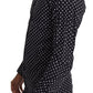 Dolce & Gabbana Elegant Polka Dot Men's Long Sleeve Shirt