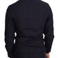 Dolce & Gabbana Navy Blue Slim Fit Gold Series Dress Shirt