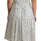 Dolce & Gabbana Elegant Beige Polka Dot A-Line Sleeveless Dress