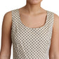 Dolce & Gabbana Elegant Polka Dot Sleeveless A-Line Dress