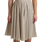 Dolce & Gabbana Elegant Polka Dot Sleeveless A-Line Dress