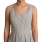 Dolce & Gabbana Polka-Dotted Beige Sleeveless A-line Dress