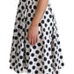 Dolce & Gabbana Elegant Polka Dot Sleeveless A-Line Dress