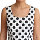 Dolce & Gabbana Elegant Polka Dot Sleeveless A-Line Dress