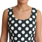 Dolce & Gabbana Chic Polka Dot A-line Sleeveless Dress