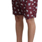 Dolce & Gabbana Elegant Maroon Beachwear Trunks