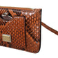 Dolce & Gabbana Elegant Python Patterned Leather Wristlet