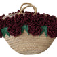 Dolce & Gabbana Chic Floral Straw Tote Elegance