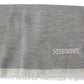 Missoni Elegant Beige Wool Scarf with Embroidery Detail