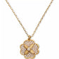 Gold-Tone Pavé Flower Mini Pendant Necklace, 16" + 3" extender