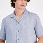 Men's Relaxed-Fit Solid Button-Down Linen Shirt