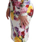 Dolce & Gabbana Elegant Floral Sheath Silk Dress