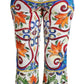 Dolce & Gabbana Majolica High Waist Cropped Trousers