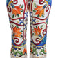 Dolce & Gabbana Majolica High Waist Cropped Trousers