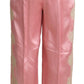 Dolce & Gabbana Silk Blend Satin Wide-Leg Pants in Pink