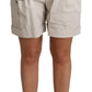 Dolce & Gabbana Chic Beige High Waist Pleated Shorts