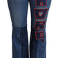 Dolce & Gabbana Elegant Boot Cut Denim Jeans with Amore Patch