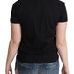 Moschino Chic Black Cotton Tee with Playful Print