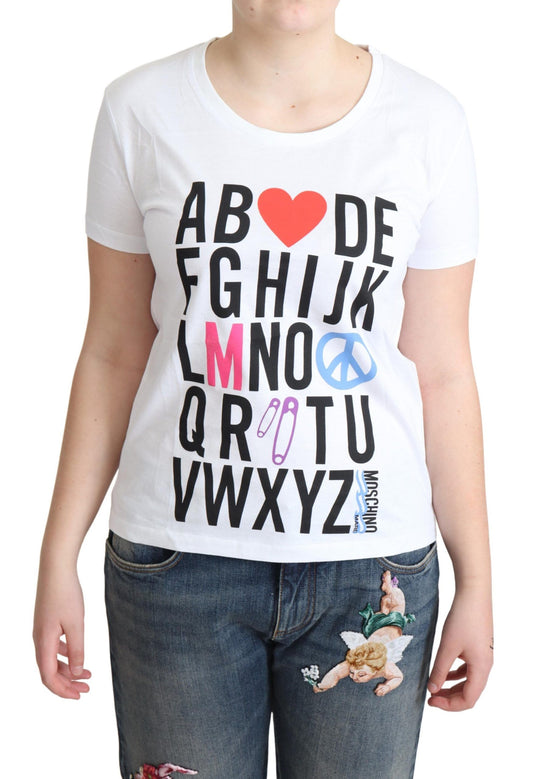 Moschino Chic Alphabet Print Cotton Tee