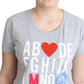 Moschino Elegant Alphabet Printed Cotton Tee