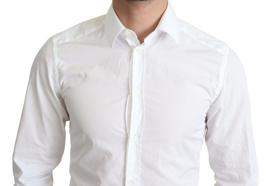 Dolce & Gabbana Elegant White Cotton Dress Shirt