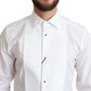 Dolce & Gabbana Elegant White Cotton Bib Dress Shirt