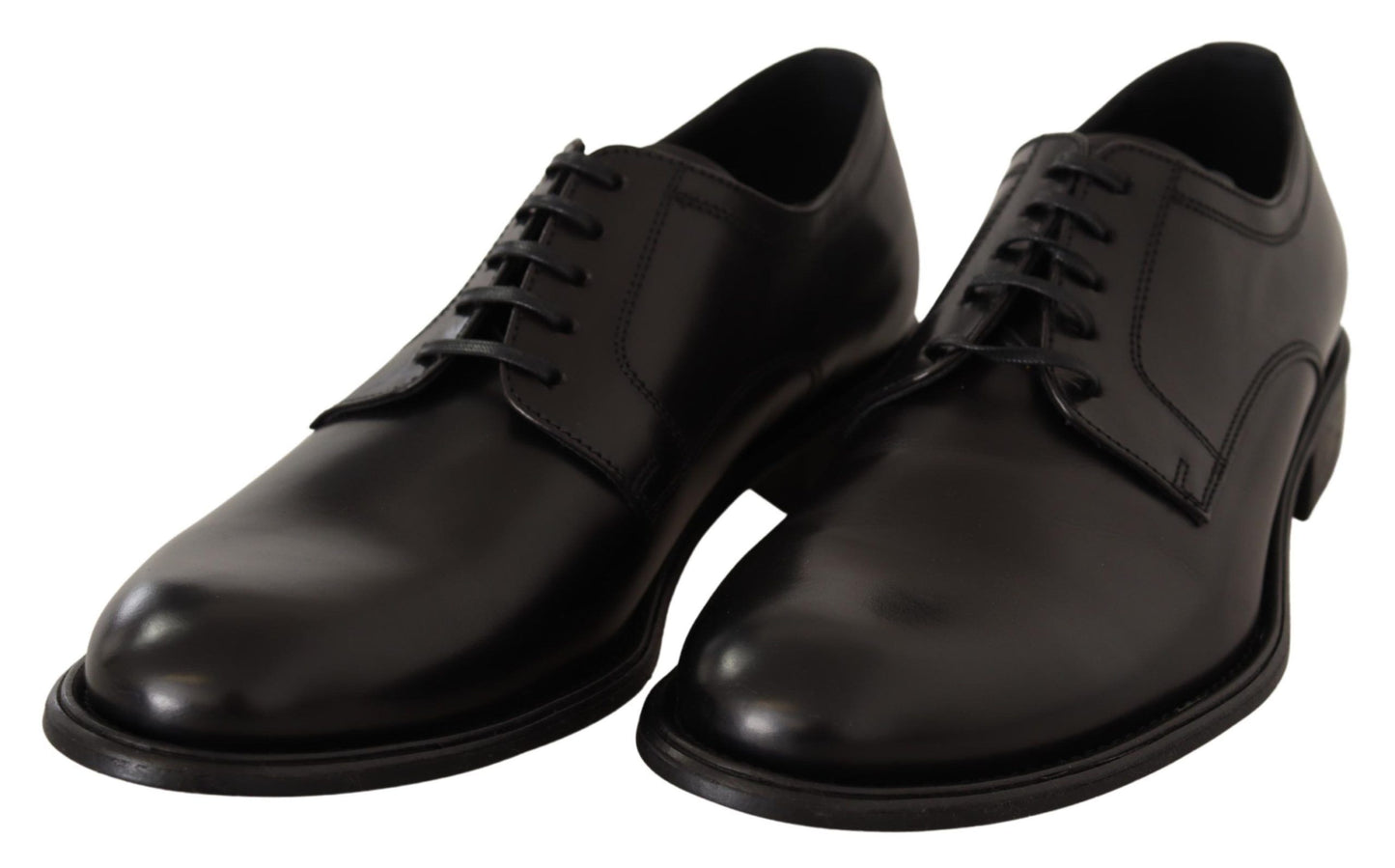 Dolce & Gabbana Elegant Black Leather Formal Derby Shoes