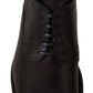 Dolce & Gabbana Elegant Black Leather Formal Derby Shoes