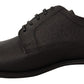 Dolce & Gabbana Elegant Black Leather Derby Dress Shoes