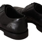 Dolce & Gabbana Elegant Black Derby Oxford Wingtips