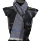 Missoni Elegant Gray Wool Scarf with Stripes and Fringes