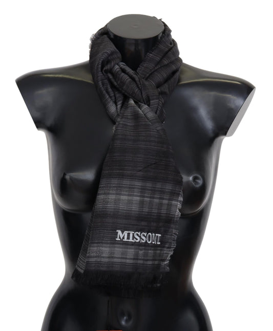 Missoni Elegant Wool Silk Polka Dot Scarf