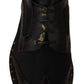 Dolce & Gabbana Elegant Gold-Trimmed Black Oxford Lace-Ups