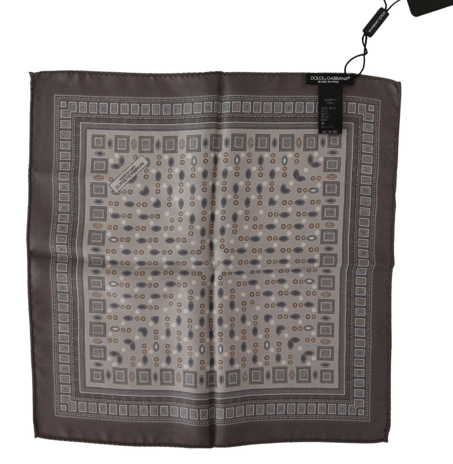 Dolce & Gabbana Elegant Silk Pocket Square in Rich Brown