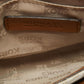 Michael Michael Kors Beige/brown Signature Coated Canvas And Leather Greenwhich Shoulder Bag