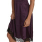 Dolce & Gabbana Elegant Purple Silk Lace Chemise Dress